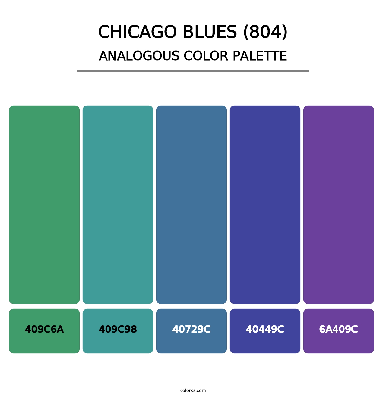 Chicago Blues (804) - Analogous Color Palette