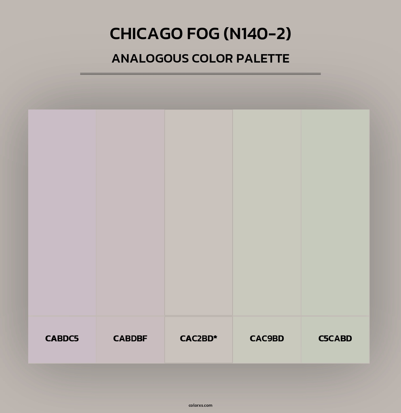 Chicago Fog (N140-2) - Analogous Color Palette