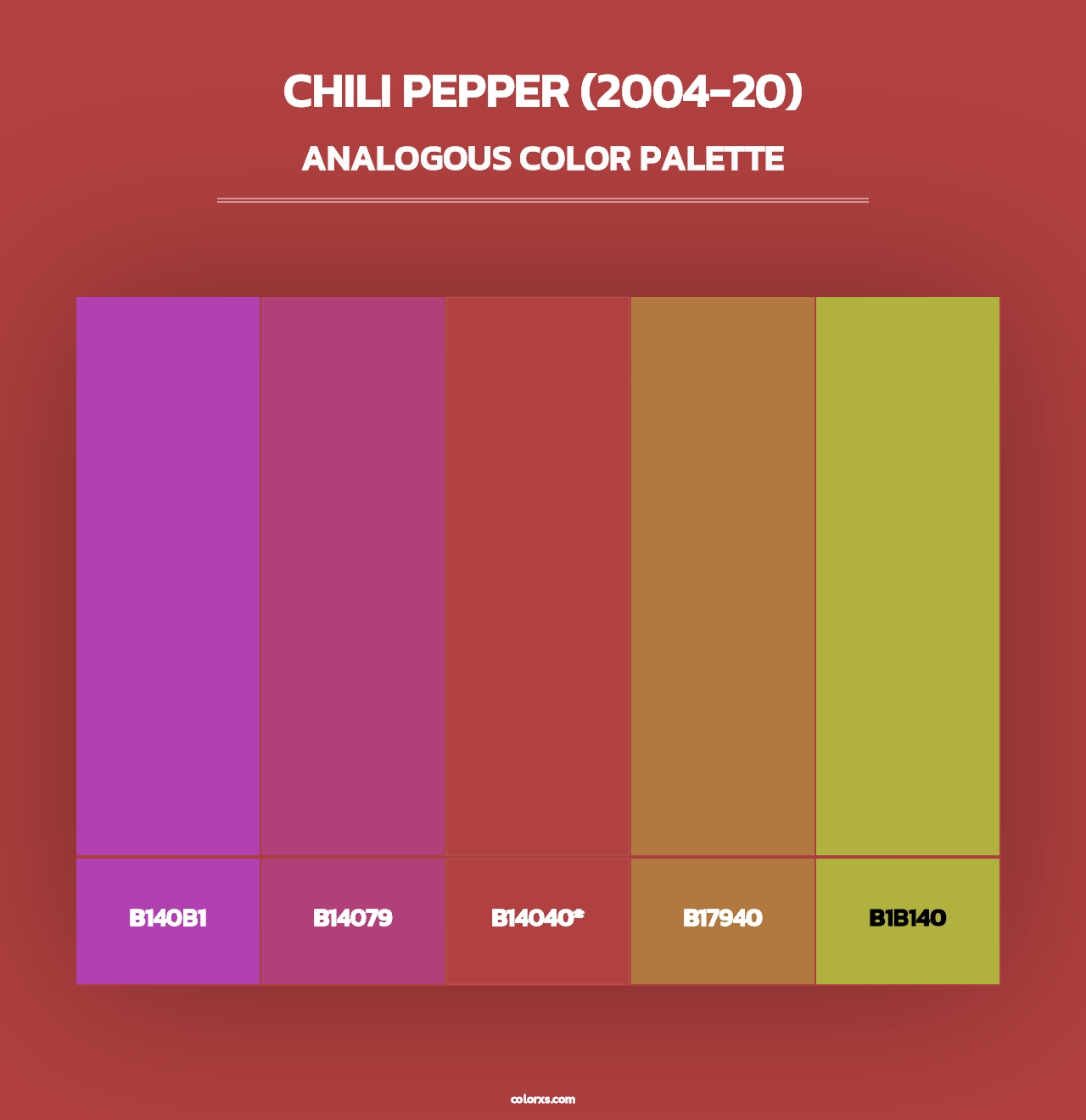 Chili Pepper (2004-20) - Analogous Color Palette