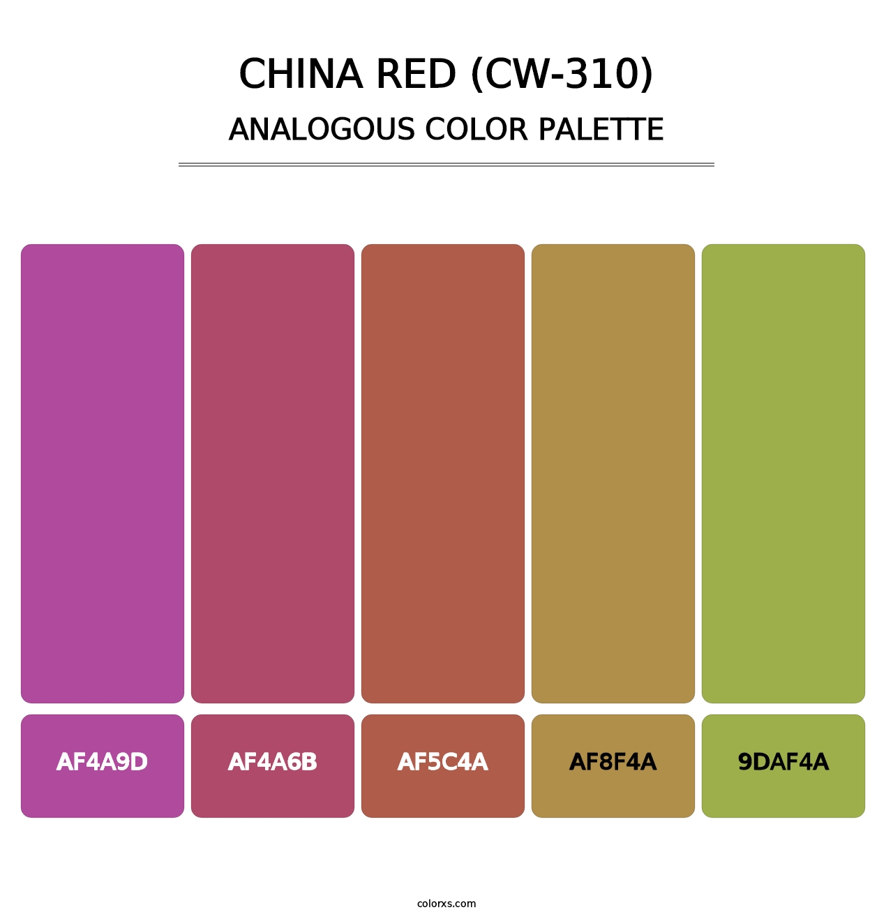 China Red (CW-310) - Analogous Color Palette