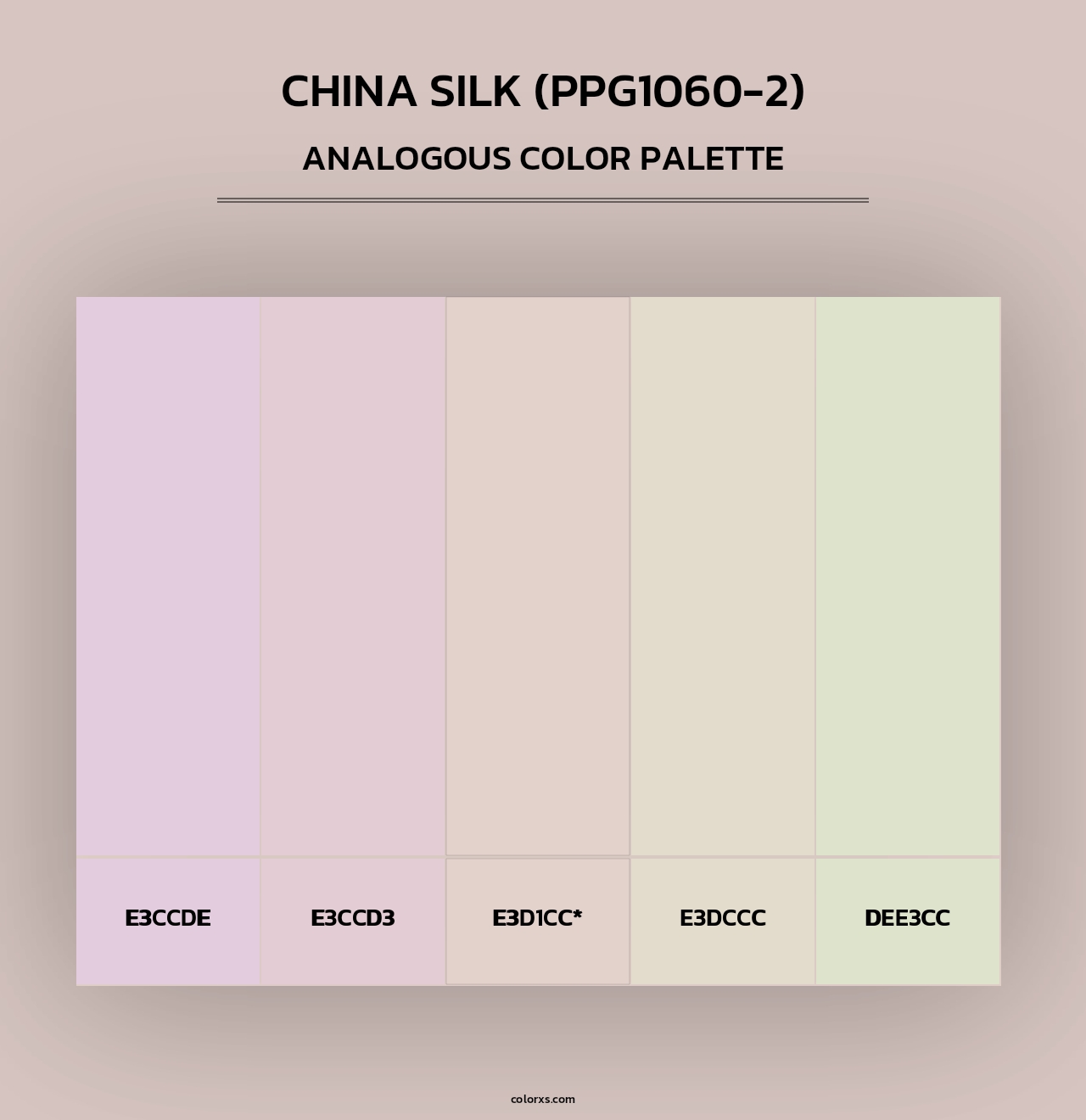 China Silk (PPG1060-2) - Analogous Color Palette