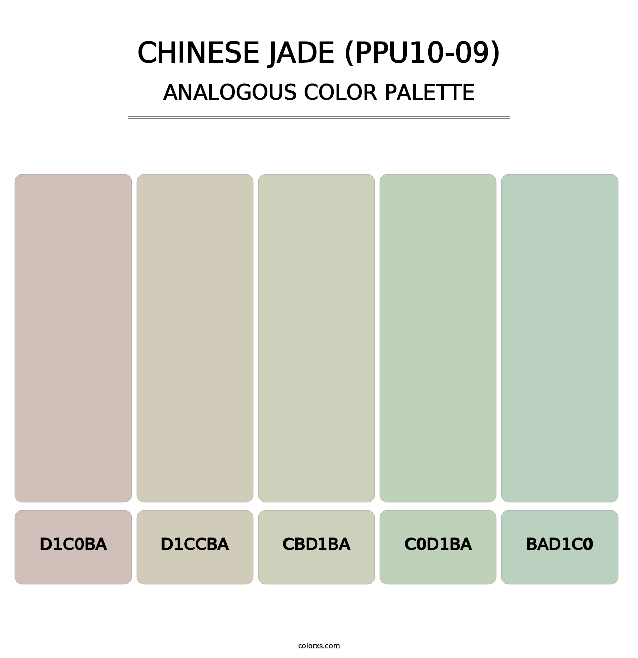 Chinese Jade (PPU10-09) - Analogous Color Palette