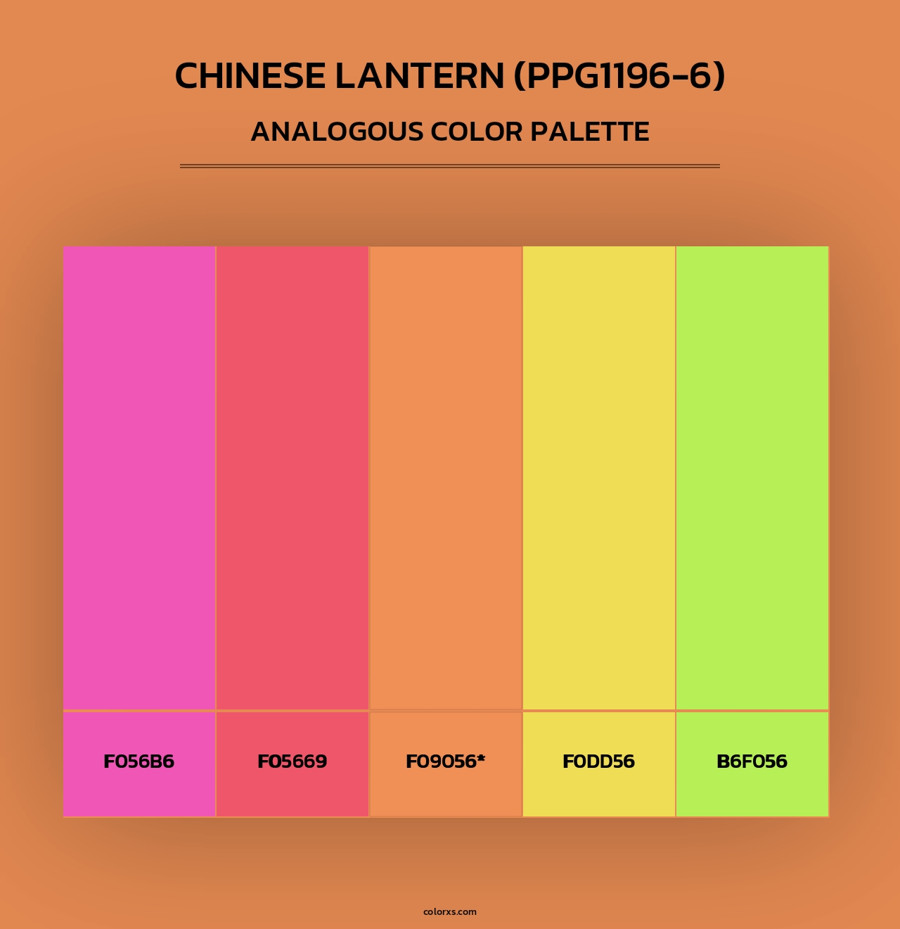 Chinese Lantern (PPG1196-6) - Analogous Color Palette