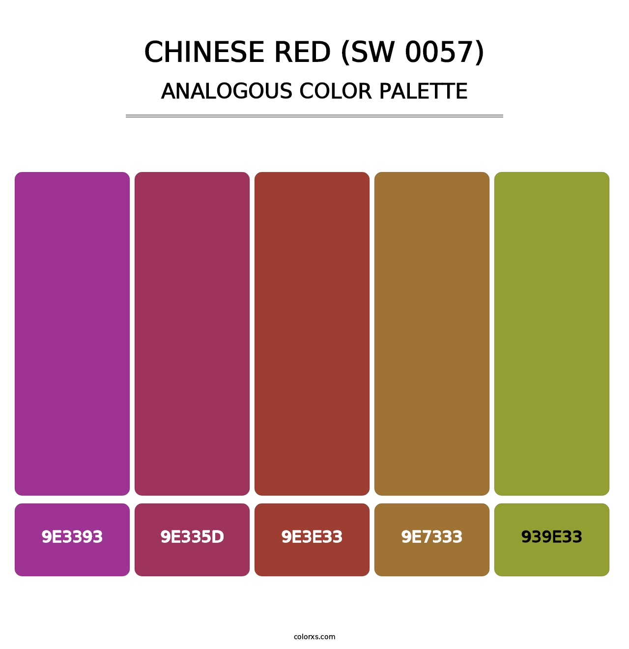 Chinese Red (SW 0057) - Analogous Color Palette