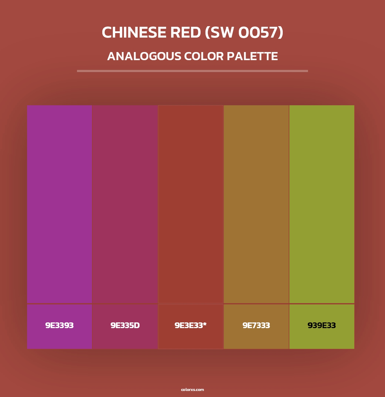 Chinese Red (SW 0057) - Analogous Color Palette