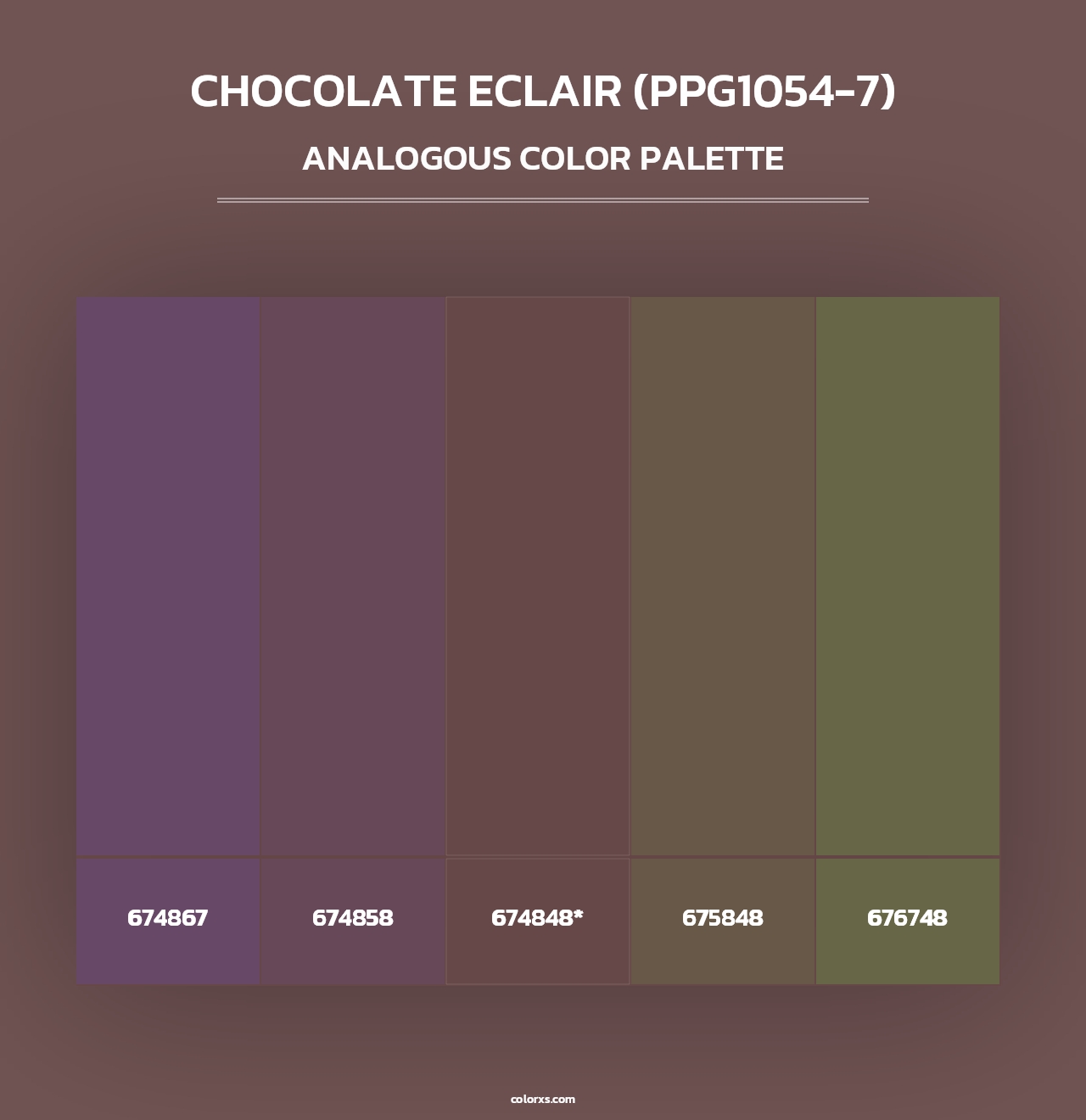 Chocolate Eclair (PPG1054-7) - Analogous Color Palette