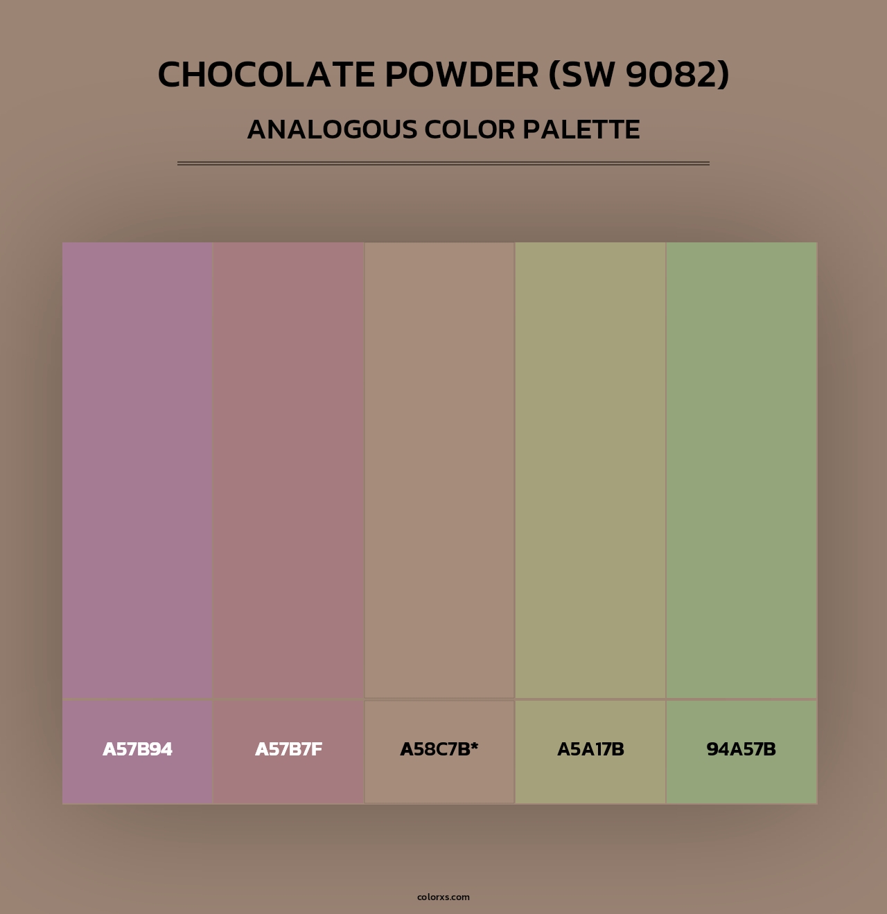 Chocolate Powder (SW 9082) - Analogous Color Palette