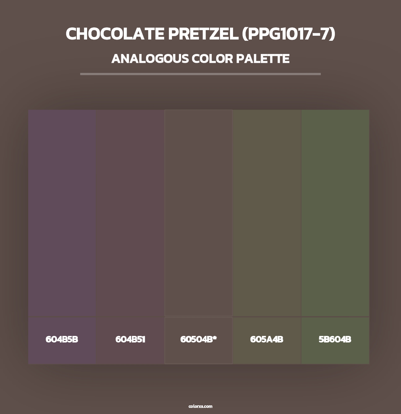 Chocolate Pretzel (PPG1017-7) - Analogous Color Palette