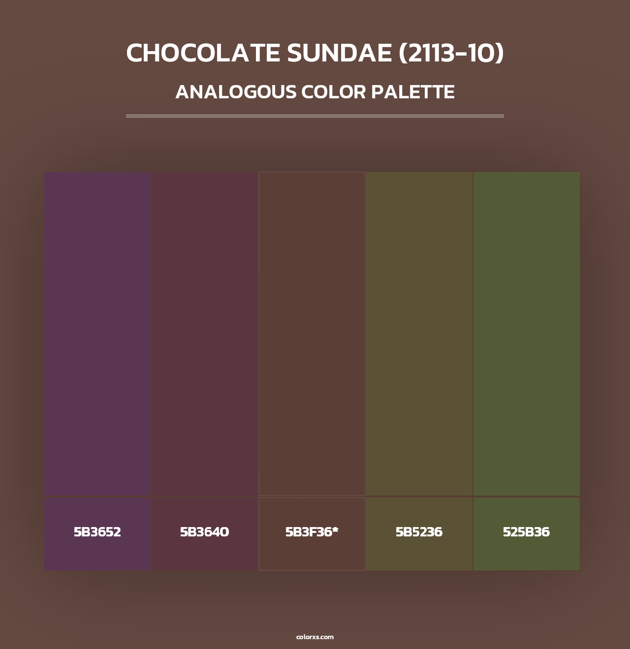 Chocolate Sundae (2113-10) - Analogous Color Palette