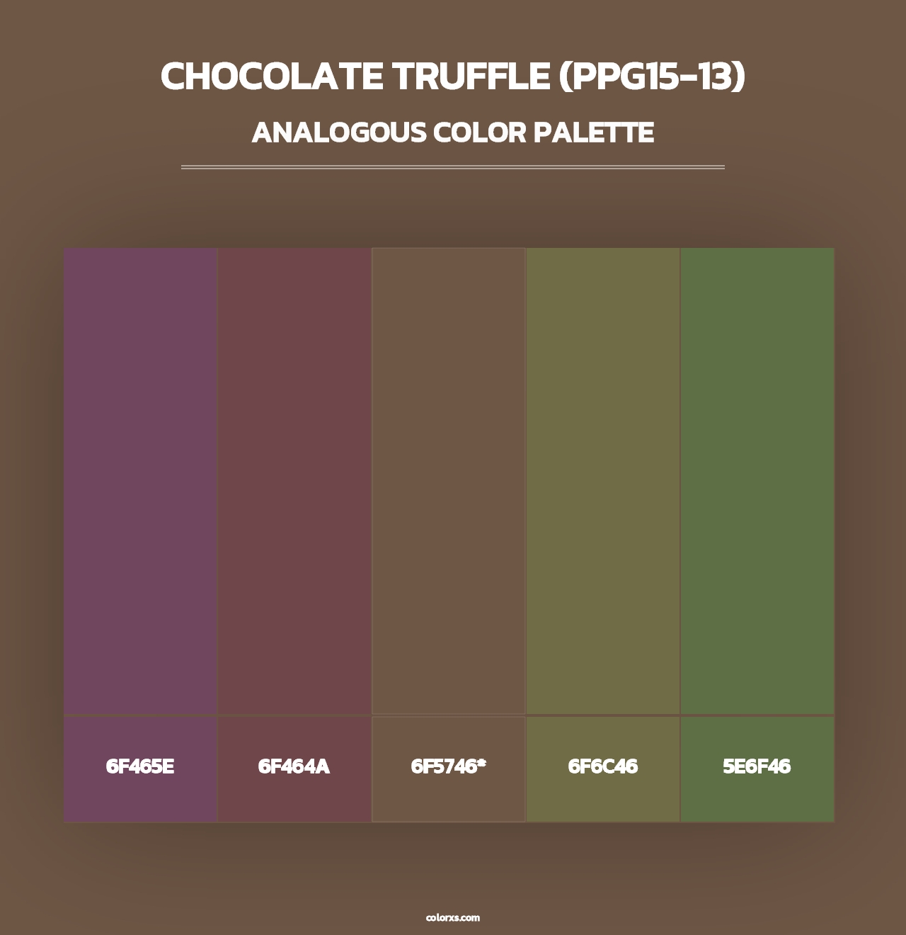 Chocolate Truffle (PPG15-13) - Analogous Color Palette