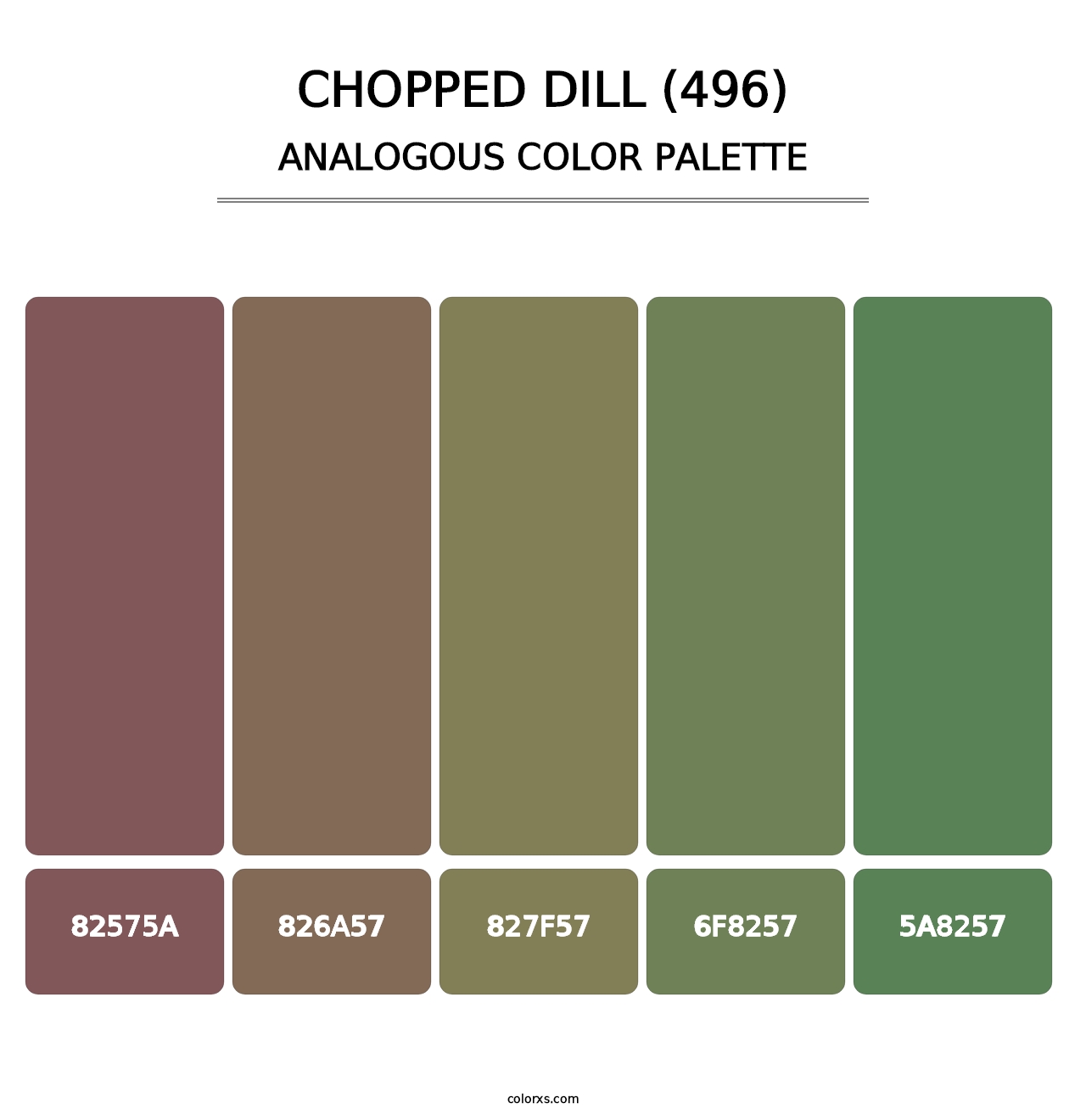 Chopped Dill (496) - Analogous Color Palette