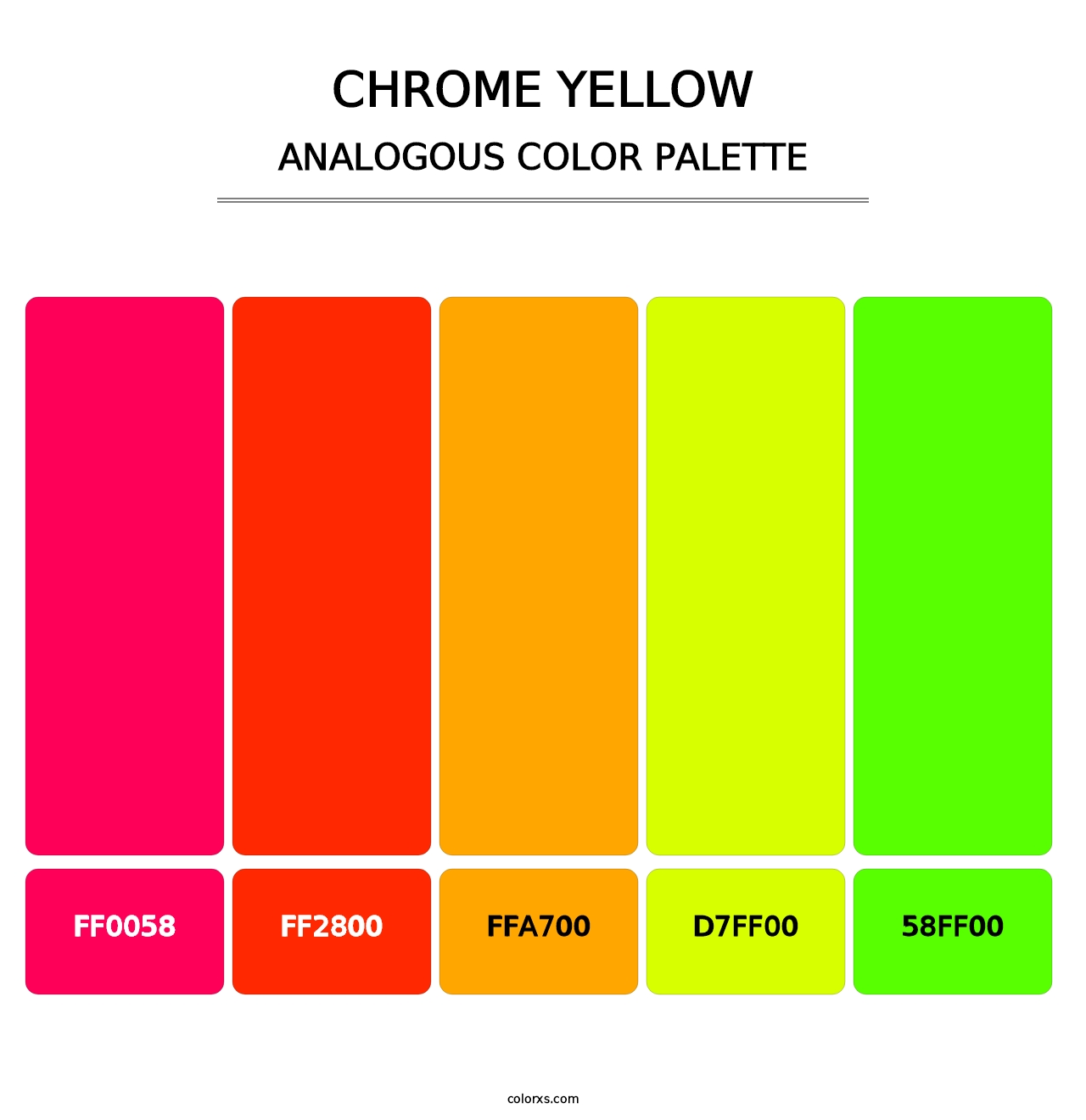 Chrome Yellow - Analogous Color Palette