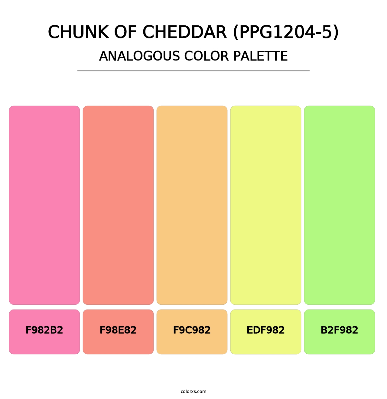 Chunk Of Cheddar (PPG1204-5) - Analogous Color Palette