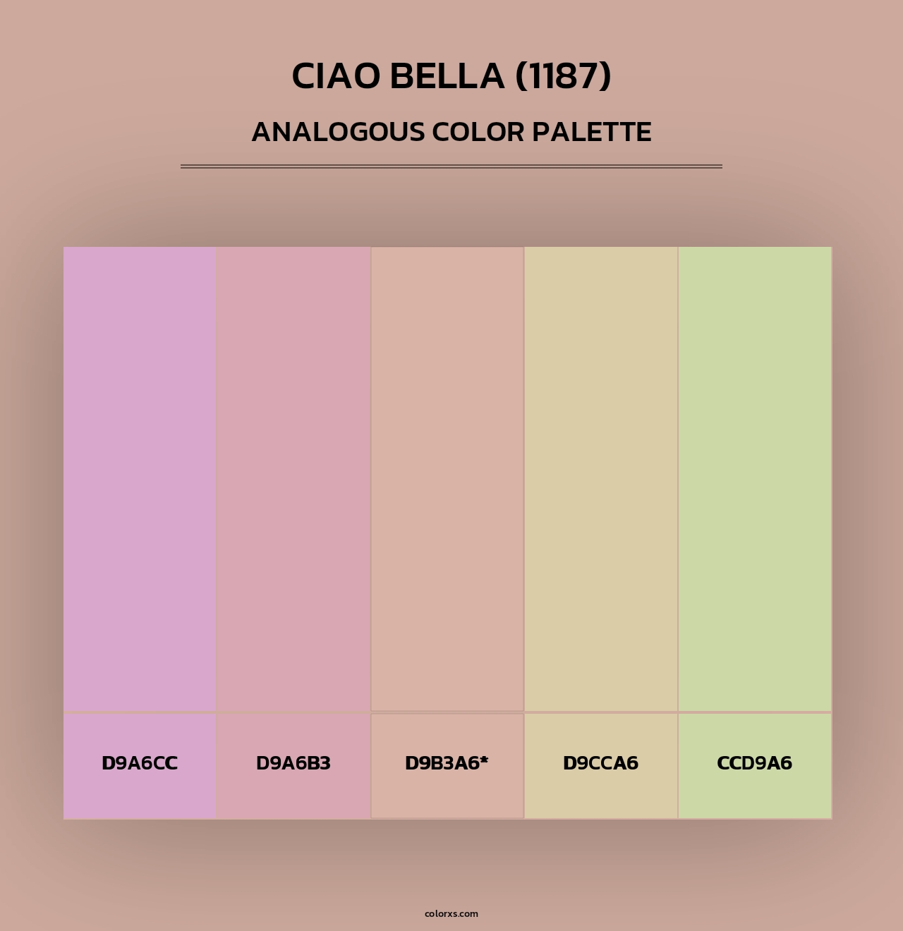 Ciao Bella (1187) - Analogous Color Palette