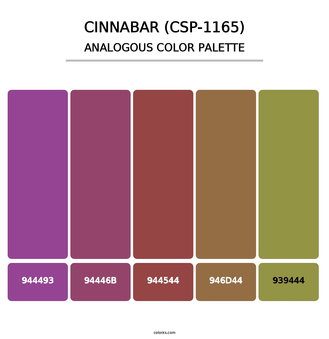 Cinnabar (CSP-1165) - Analogous Color Palette
