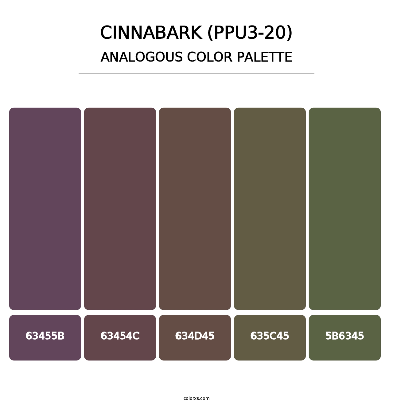 Cinnabark (PPU3-20) - Analogous Color Palette