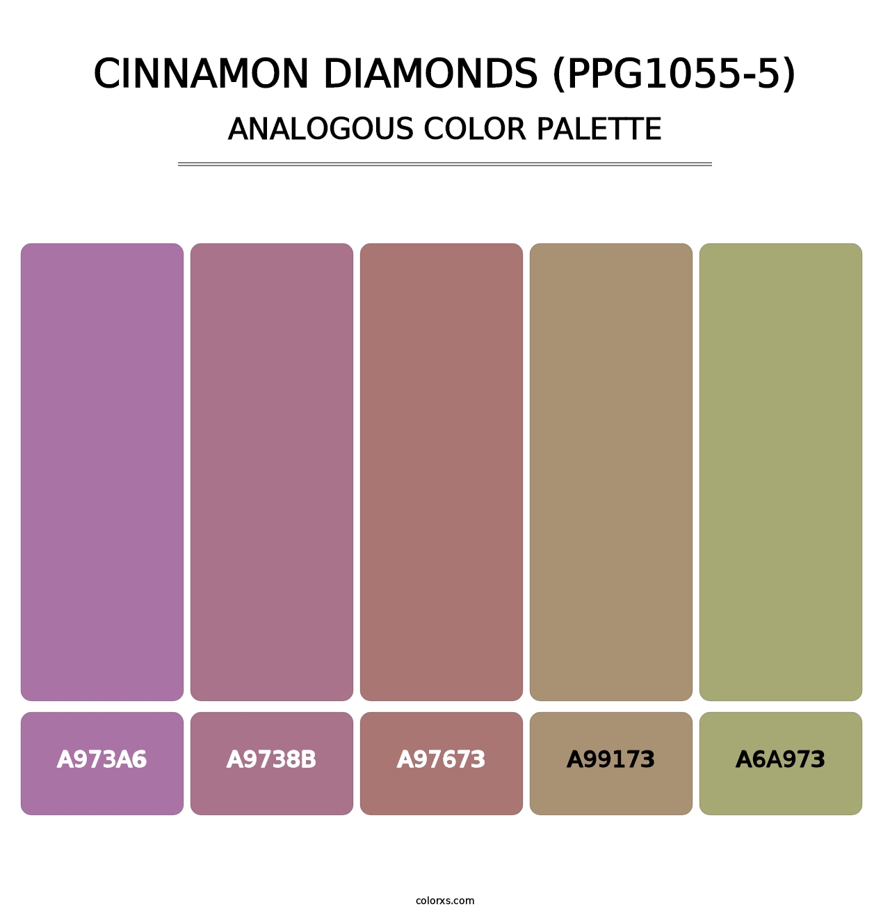 Cinnamon Diamonds (PPG1055-5) - Analogous Color Palette
