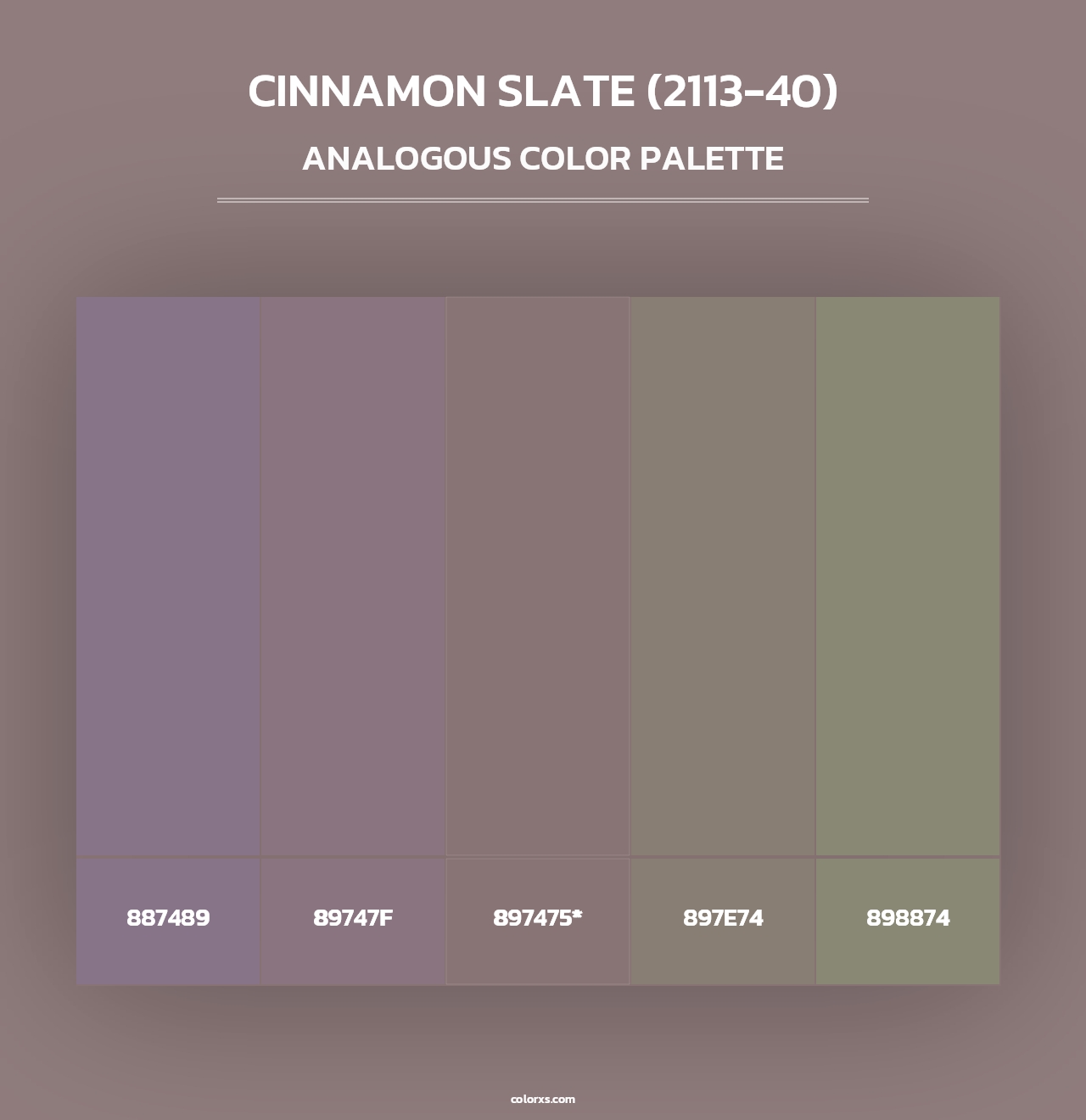 Cinnamon Slate (2113-40) - Analogous Color Palette
