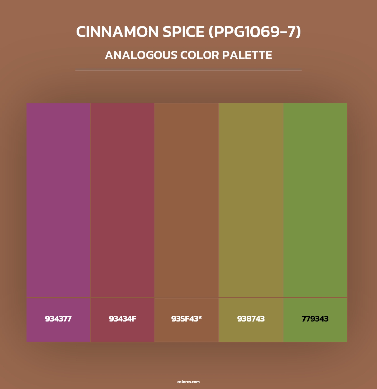 Cinnamon Spice (PPG1069-7) - Analogous Color Palette
