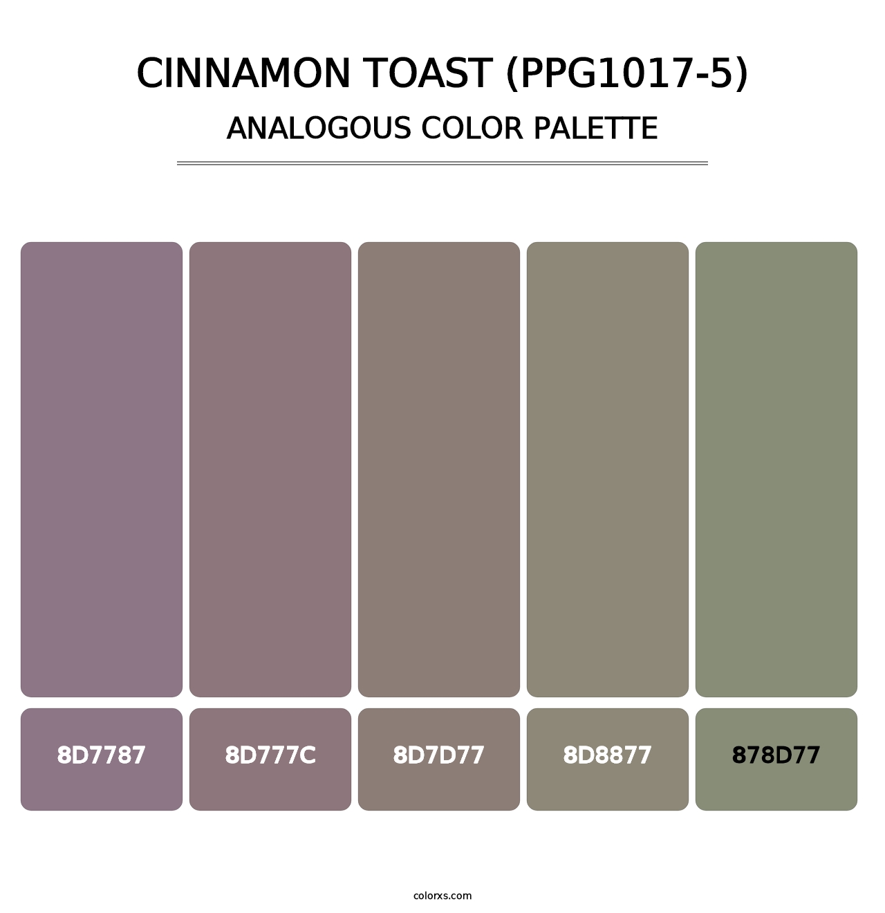 Cinnamon Toast (PPG1017-5) - Analogous Color Palette