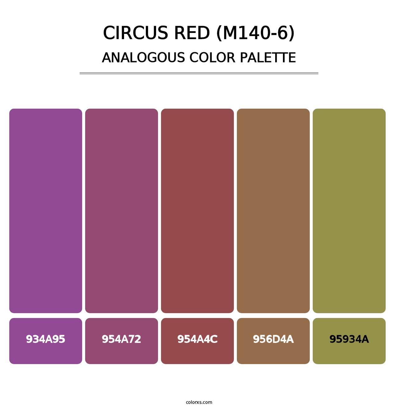 Circus Red (M140-6) - Analogous Color Palette