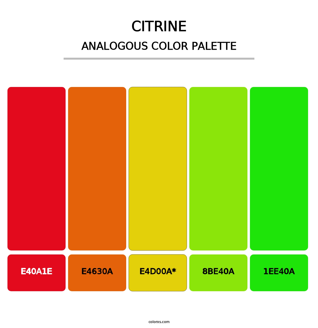 Citrine - Analogous Color Palette
