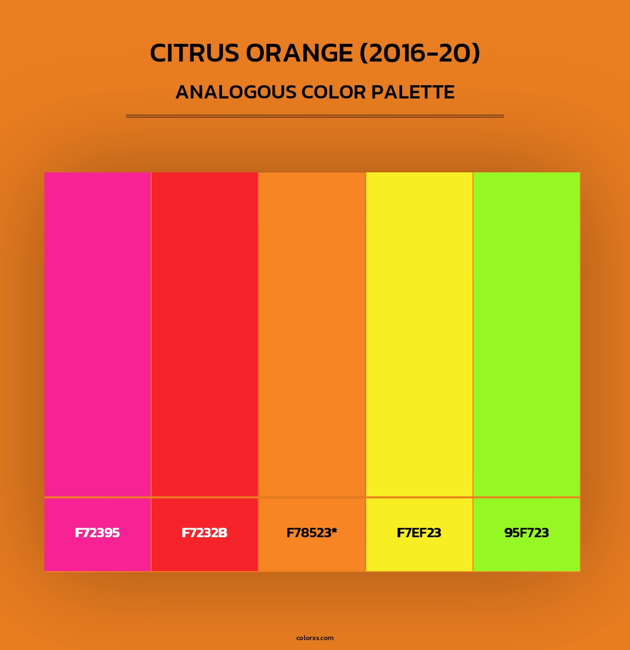 Citrus Orange (2016-20) - Analogous Color Palette