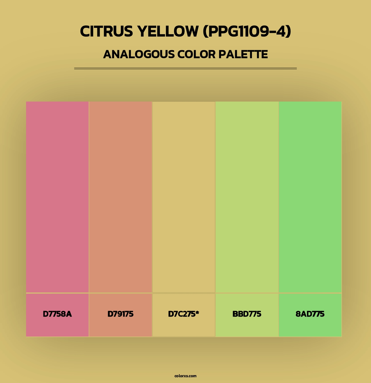 Citrus Yellow (PPG1109-4) - Analogous Color Palette
