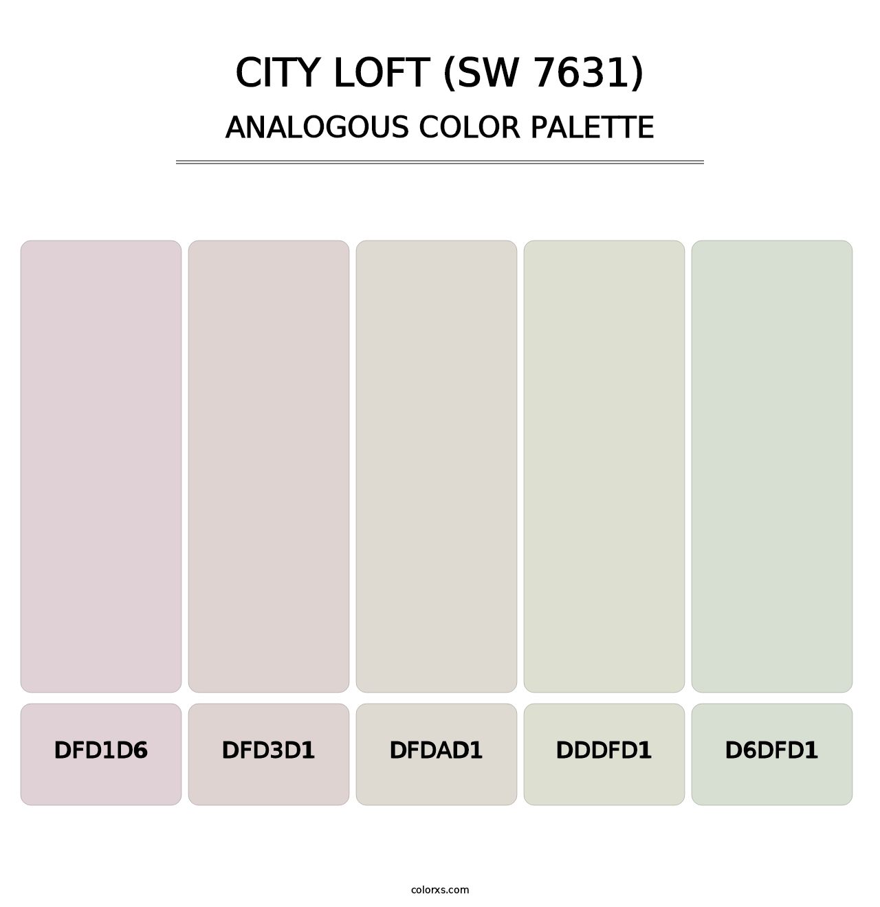 City Loft (SW 7631) - Analogous Color Palette