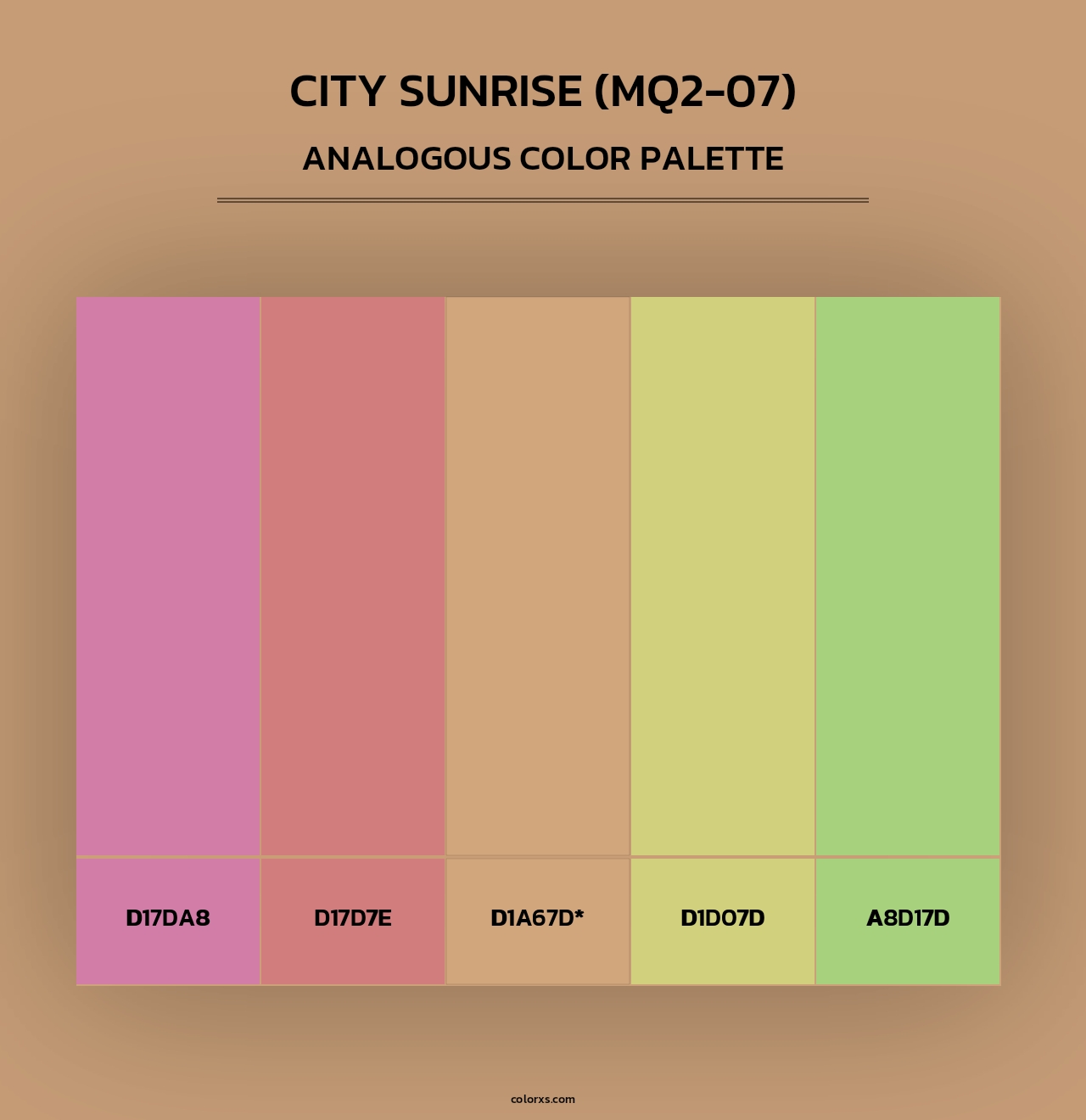 City Sunrise (MQ2-07) - Analogous Color Palette