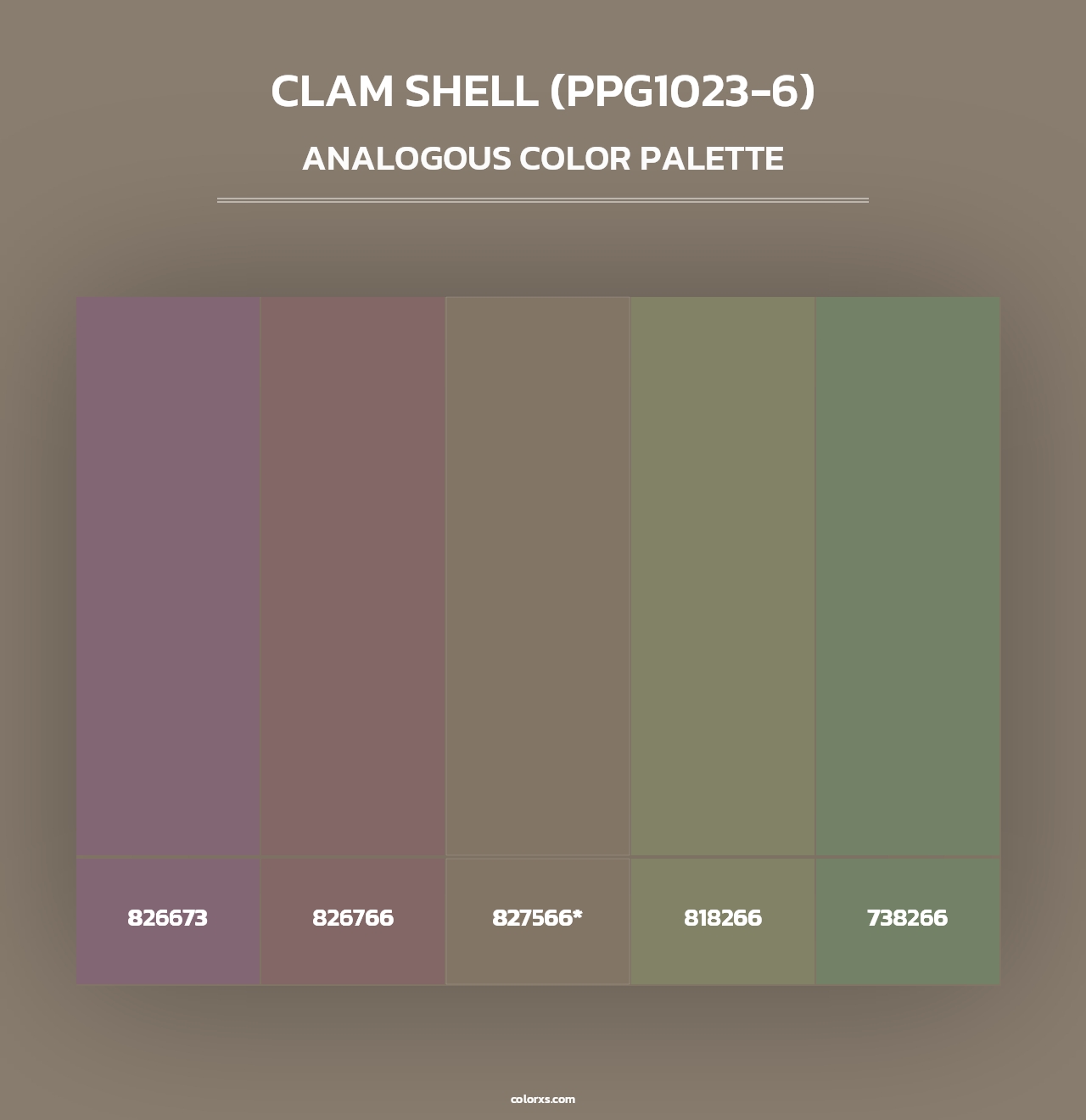 Clam Shell (PPG1023-6) - Analogous Color Palette
