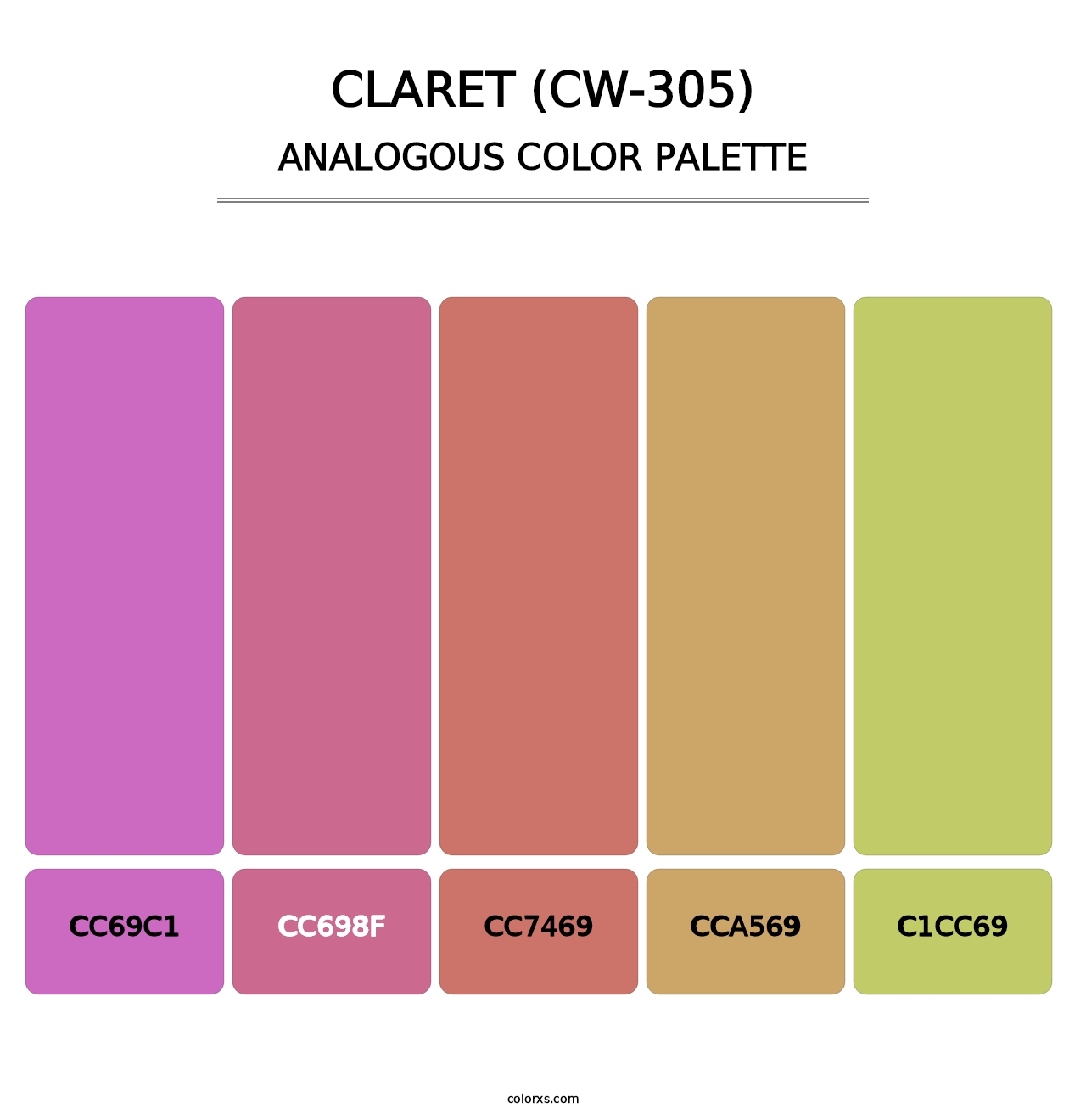 Claret (CW-305) - Analogous Color Palette