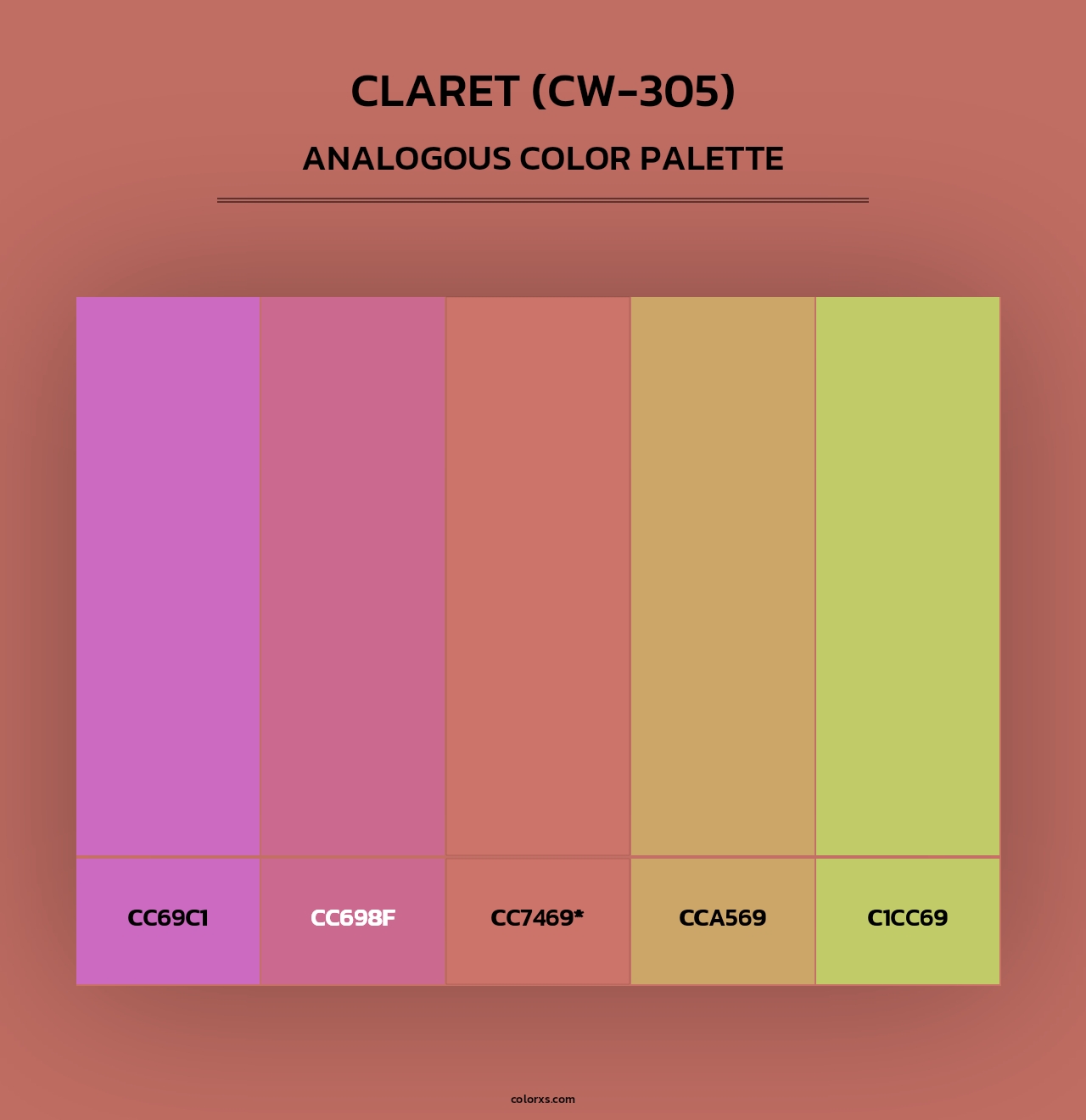 Claret (CW-305) - Analogous Color Palette