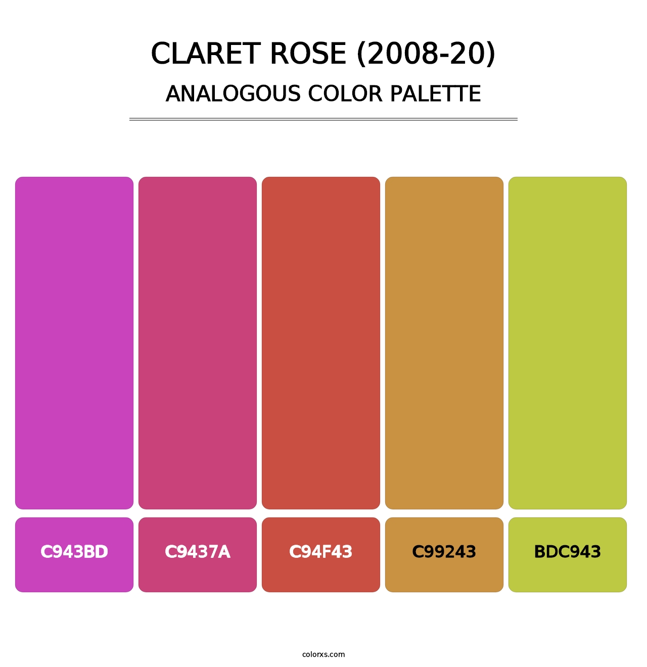 Claret Rose (2008-20) - Analogous Color Palette