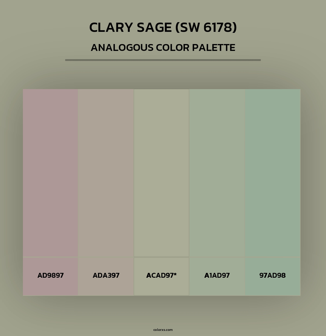 Clary Sage (SW 6178) - Analogous Color Palette