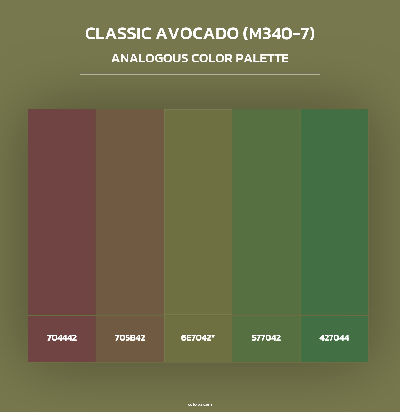 Classic Avocado (M340-7) - Analogous Color Palette
