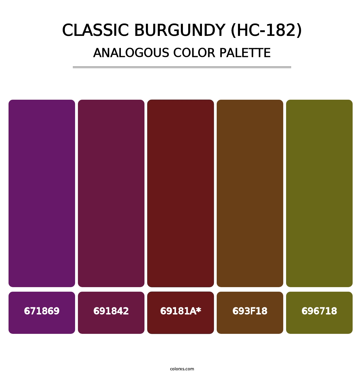 Classic Burgundy (HC-182) - Analogous Color Palette
