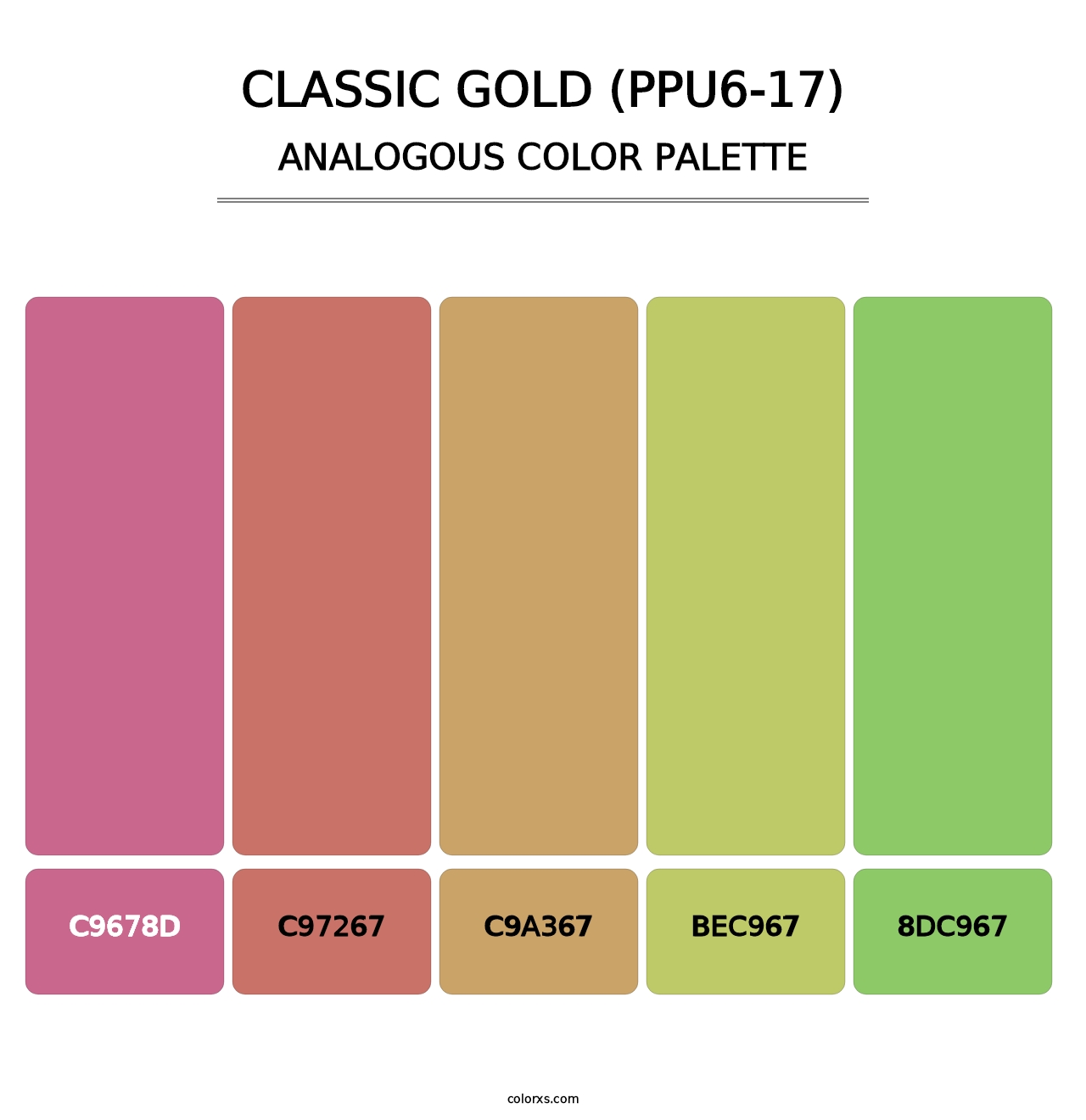 Classic Gold (PPU6-17) - Analogous Color Palette
