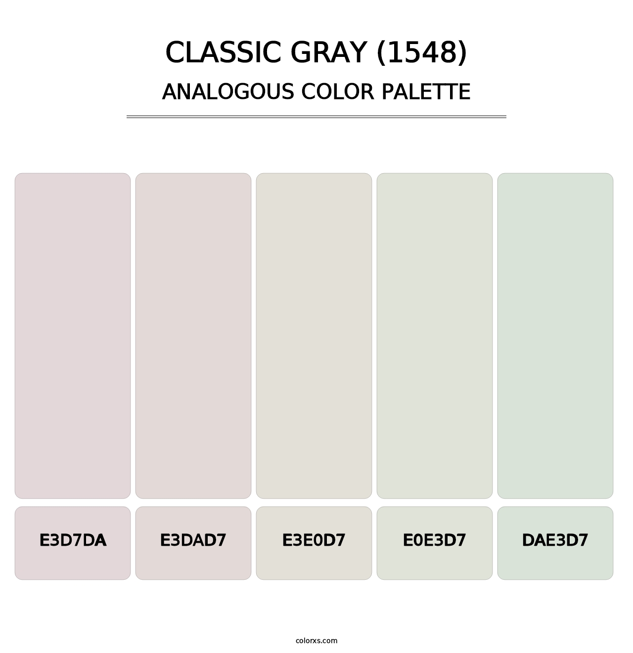 Classic Gray (1548) - Analogous Color Palette