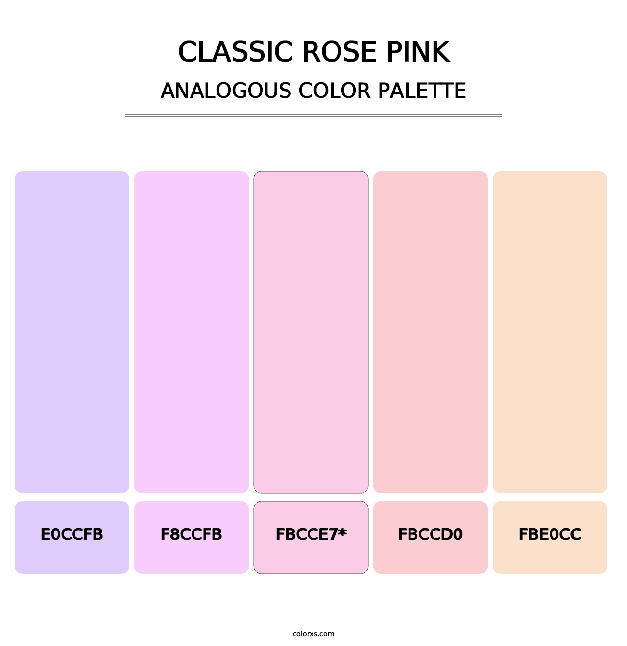 Classic Rose Pink - Analogous Color Palette