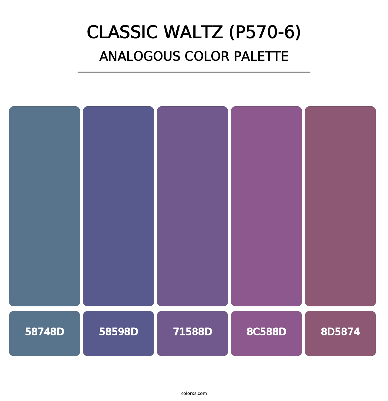 Classic Waltz (P570-6) - Analogous Color Palette