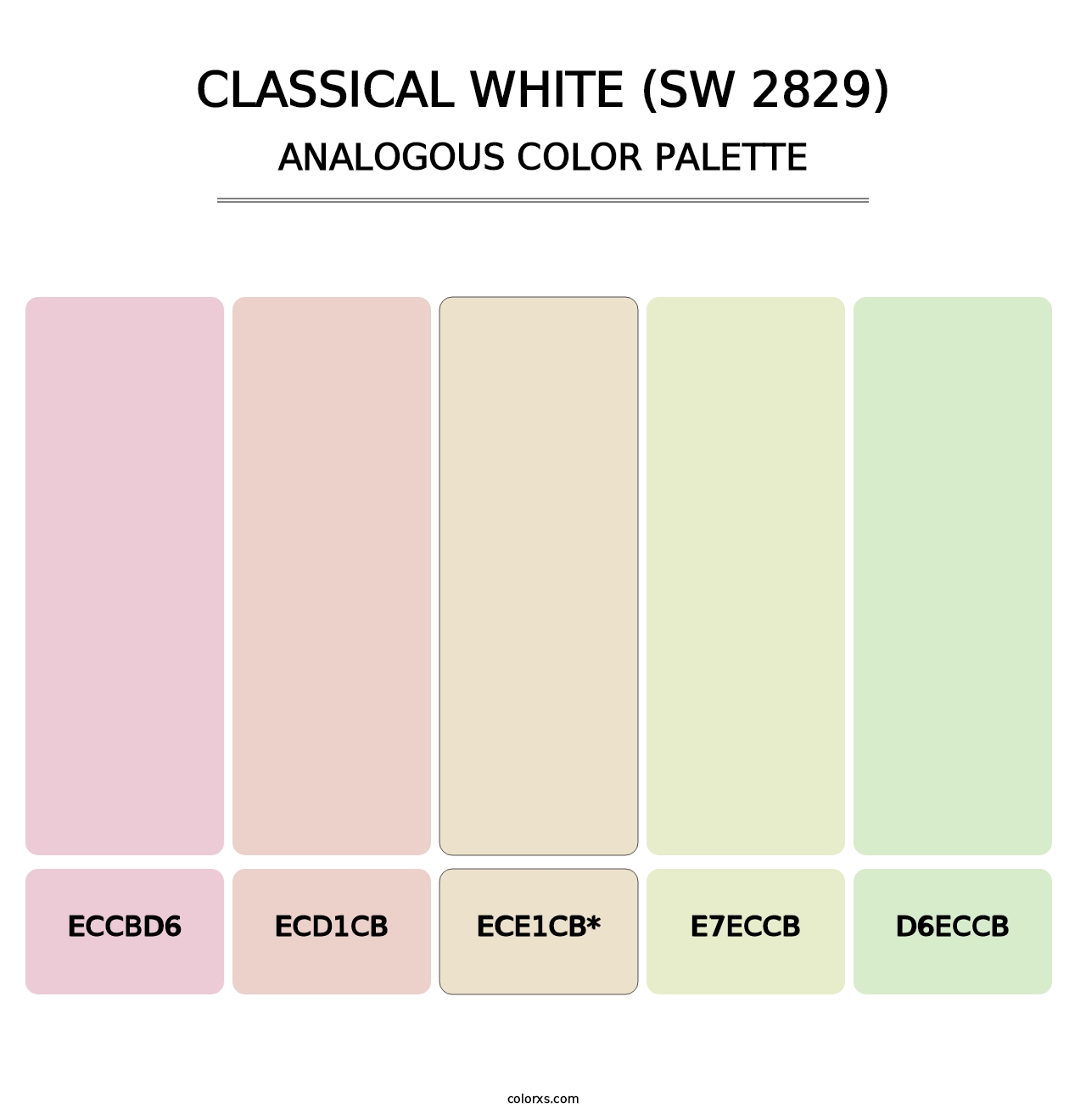Classical White (SW 2829) - Analogous Color Palette