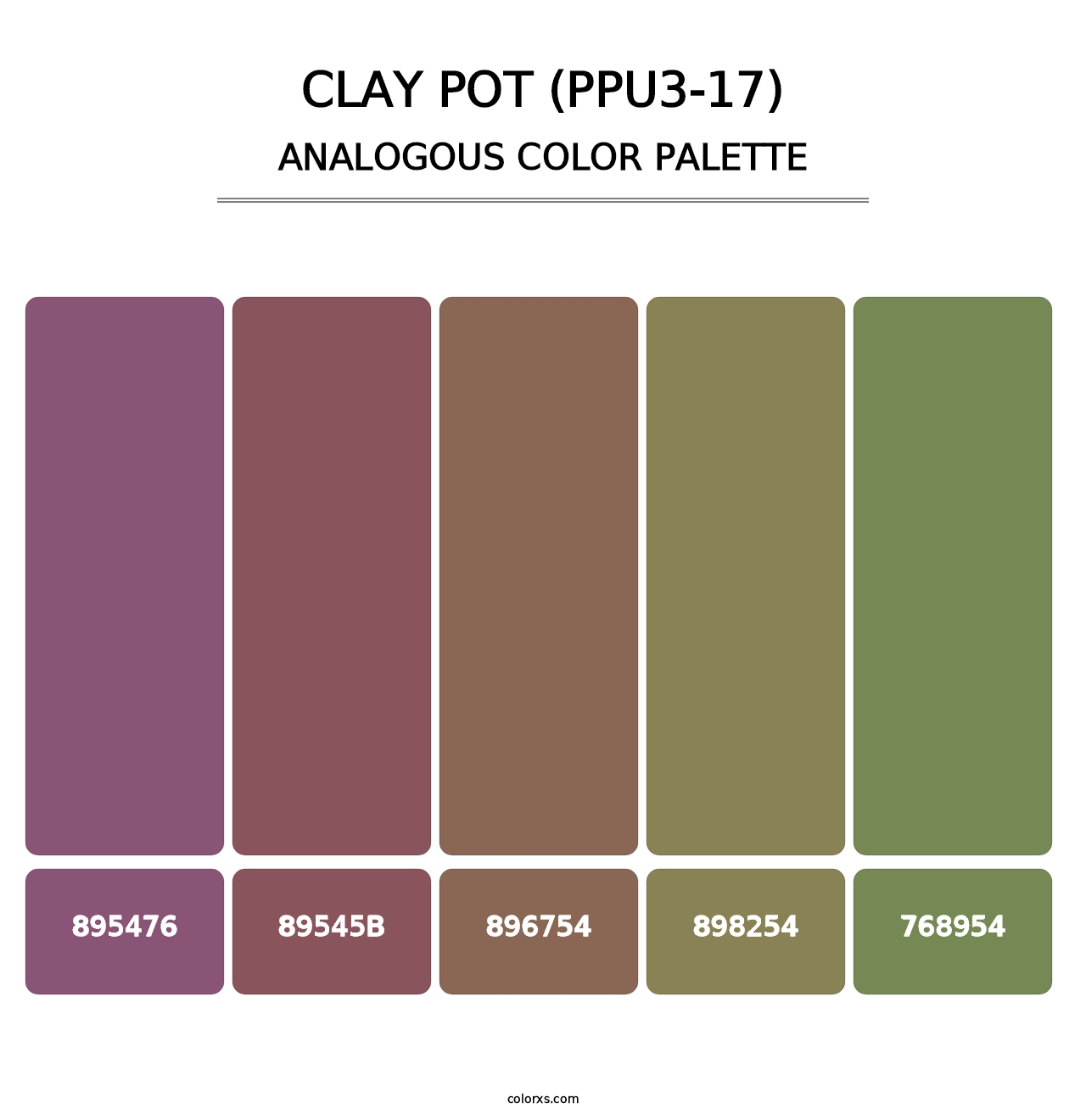 Clay Pot (PPU3-17) - Analogous Color Palette