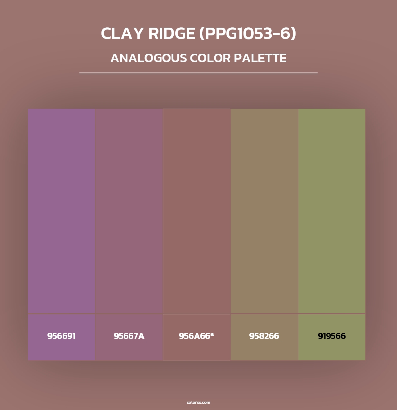 Clay Ridge (PPG1053-6) - Analogous Color Palette