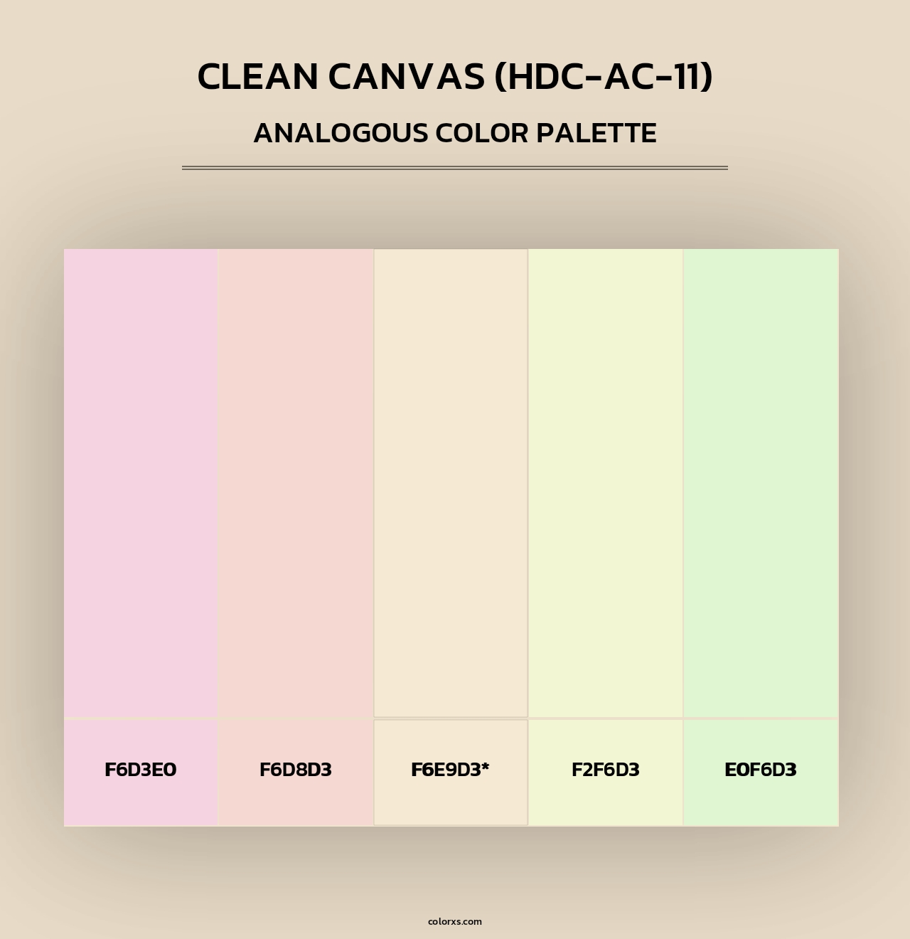 Clean Canvas (HDC-AC-11) - Analogous Color Palette