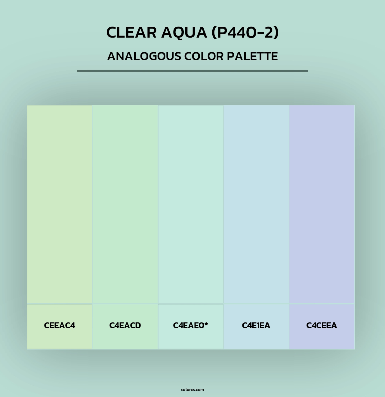 Clear Aqua (P440-2) - Analogous Color Palette