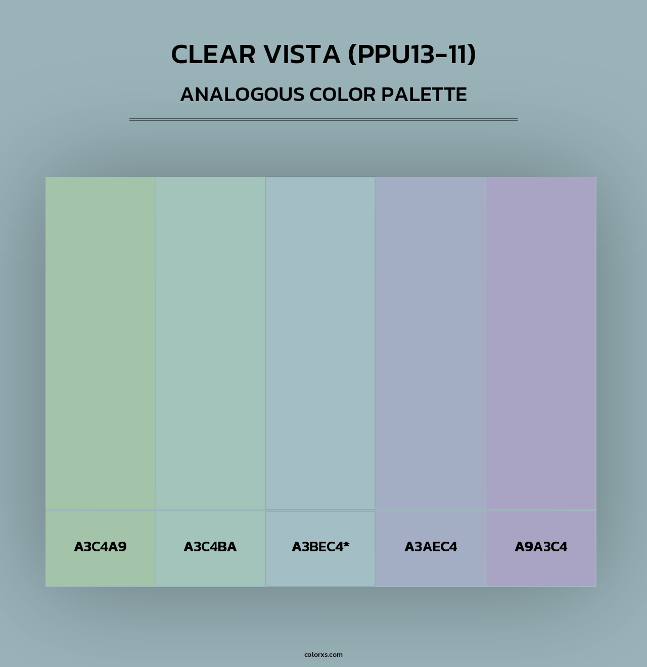 Clear Vista (PPU13-11) - Analogous Color Palette