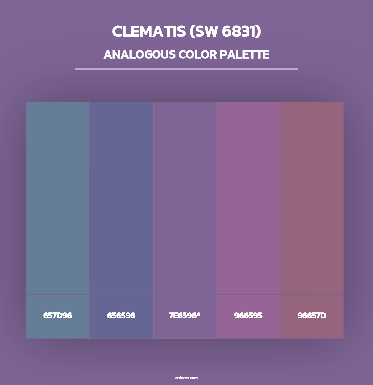 Clematis (SW 6831) - Analogous Color Palette