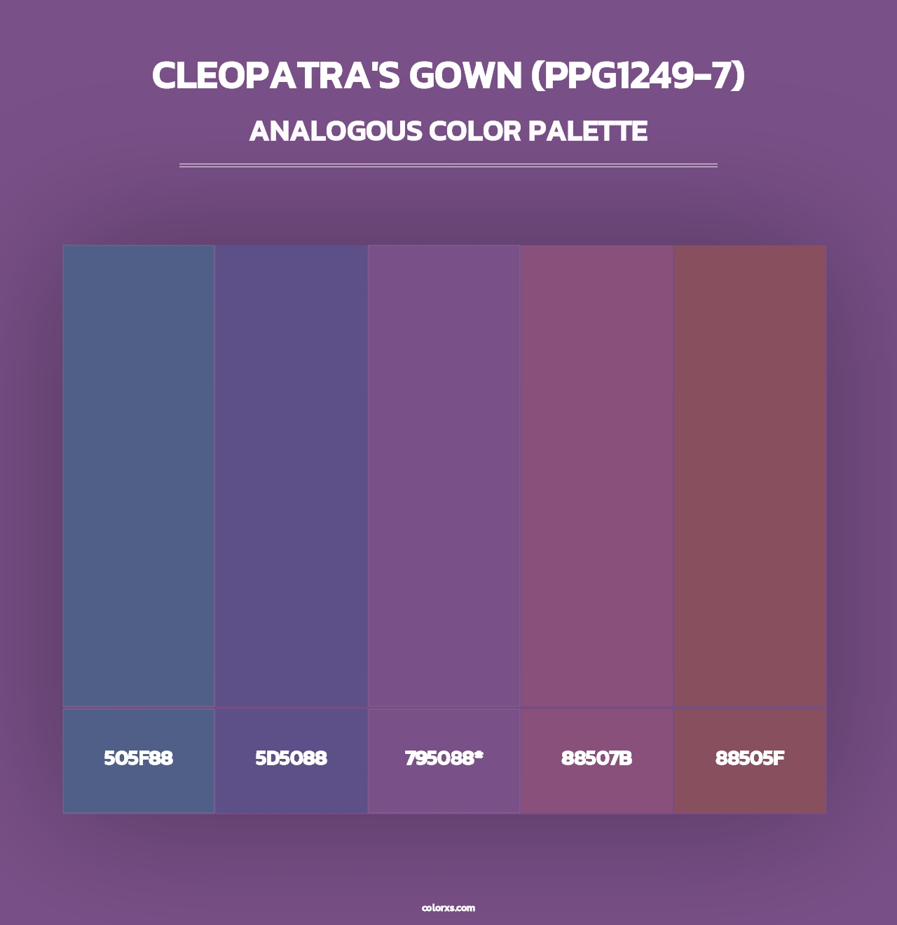 Cleopatra's Gown (PPG1249-7) - Analogous Color Palette