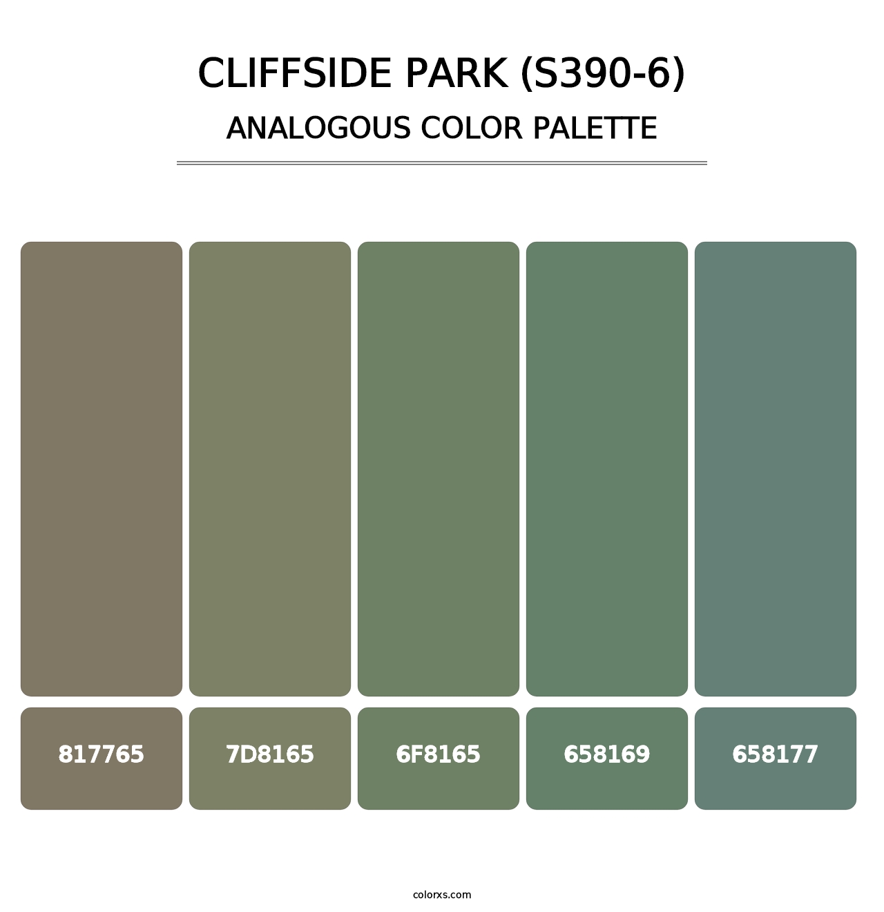 Cliffside Park (S390-6) - Analogous Color Palette